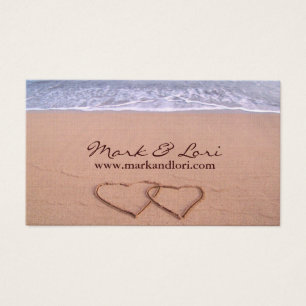 Cartes De Visite Amour sur la plage