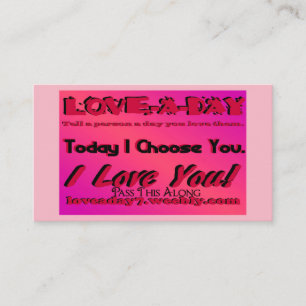 Cartes de visite amoureux au jour le jour