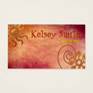 Cartes De Visite Amusant en papier orange