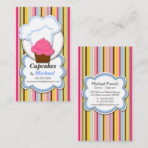Cartes de visite amusantes pour gâteaux et chapeli