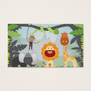 Cartes De Visite Amusement de jungle