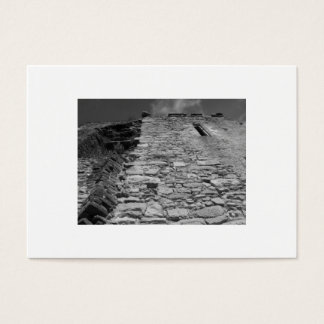 Cartes De Visite Ancien bâtiment. Mur de pierre et ciel.