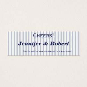 Cartes De Visite Ancre nautique Gris Gris Mariage Boire Billets