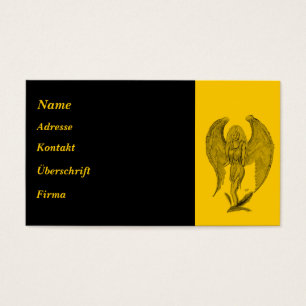 Cartes De Visite Angel noir et jaune