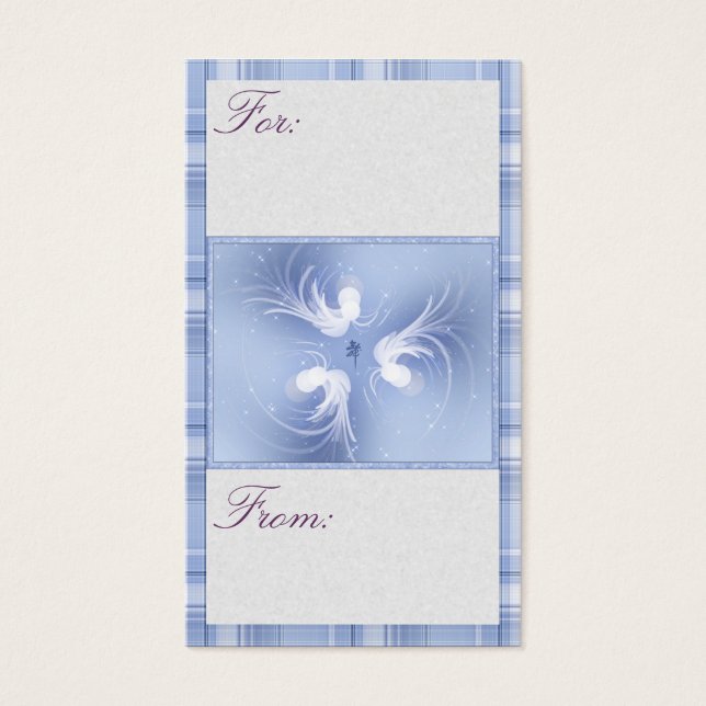 Cartes De Visite Anges de neige Art Abstrait (Devant)