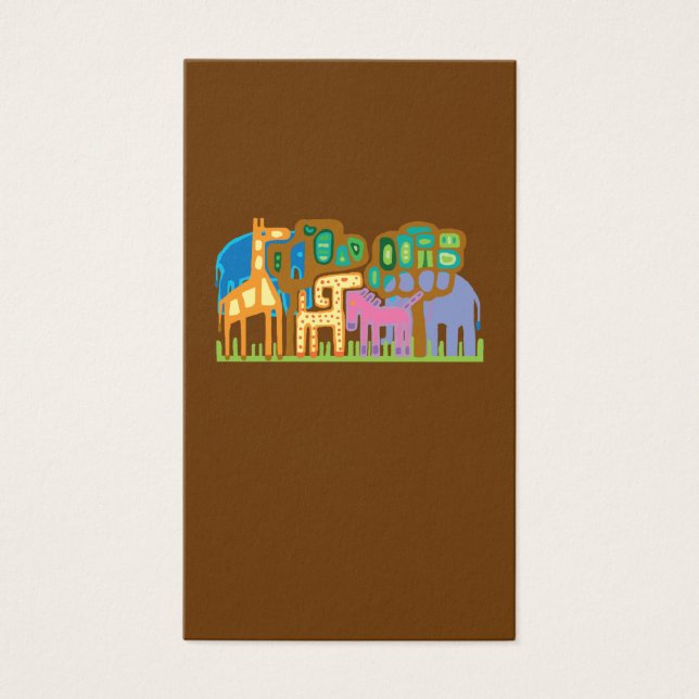 Cartes De Visite Animaux d'art africain (Devant)