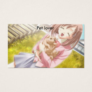 Cartes De Visite anime_girl_fav635488, puppy-1, amant d'animal