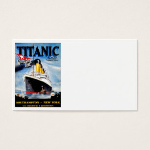 Cartes De Visite Annonce titanique de voyage de RMS