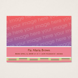 Cartes De Visite Annonces de naissance photo bébé