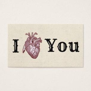 Cartes De Visite Antique I Heart You