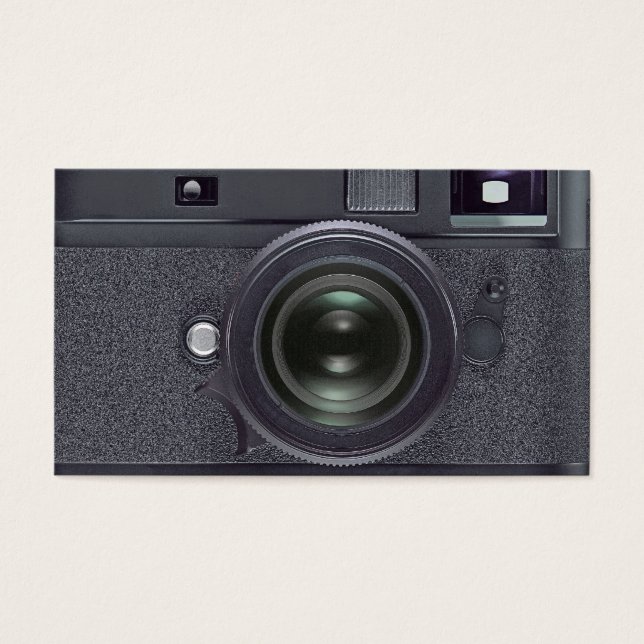 Cartes De Visite Appareil photo noir (Devant)