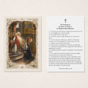 Cartes De Visite Apparition du Sacré-Cœur à Marguerite-Marie Promes