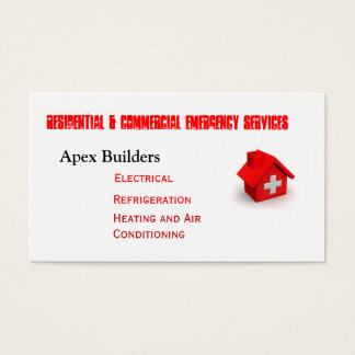 Cartes De Visite Appels de service d'urgence