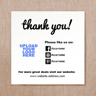 Cartes De Visite Appréciation du client Icônes de médias sociaux