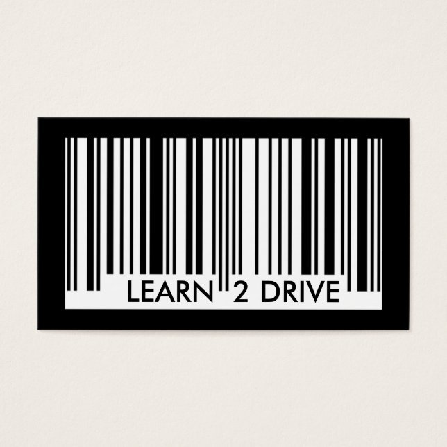Cartes De Visite apprendre à conduire le code-barres (Devant)