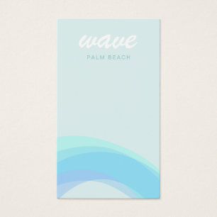 Cartes De Visite Aqua Blue Coastal Ocean Wave