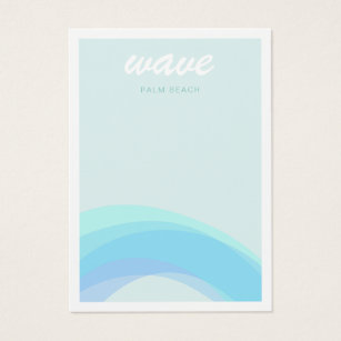 Cartes De Visite Aqua Blue Wave Nautical
