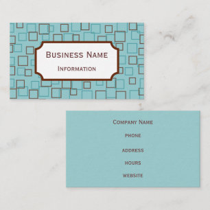 Cartes de visite Aqua Modern Squares
