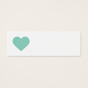 Cartes De Visite Aqua Sweet Heart & Chevron Tags cadeaux