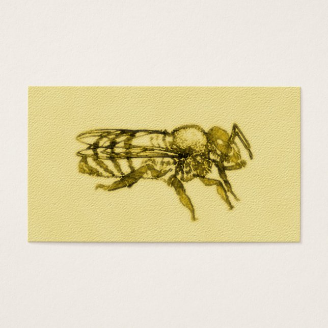 Cartes De Visite Aquarelle Abeille de miel (Devant)