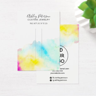 Cartes De Visite Aquarelle chic bijou cheveux clip barrette écran