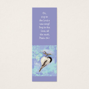 Cartes De Visite Aquarelle Chickadee Oiseau Écriture Bible Signet