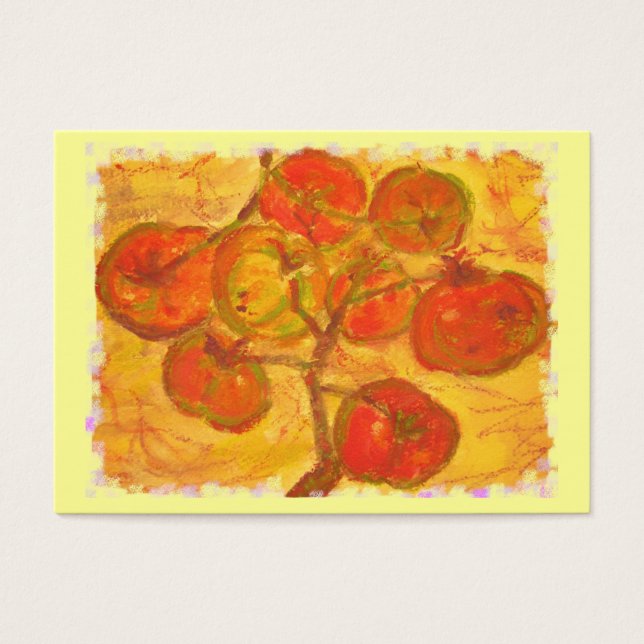 Cartes De Visite aquarelle de la grappe de tomates (Devant)