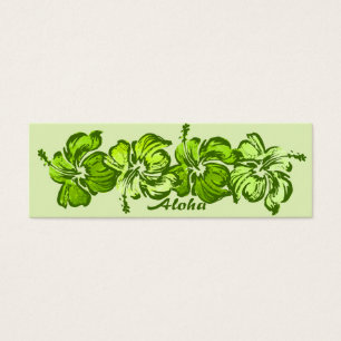 Cartes De Visite Aquarelle Hibiscus Enregistrer la date Signet