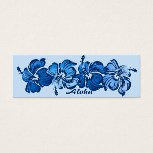 Cartes De Visite Aquarelle Hibiscus Enregistrer le Signet Date