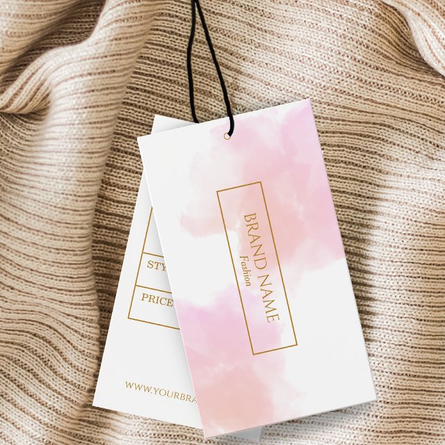 Cartes De Visite Aquarelle Modern Gold Hang (Créateur téléchargé)