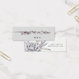 Cartes De Visite Aquarelle romantique Registre des Mariages floraux