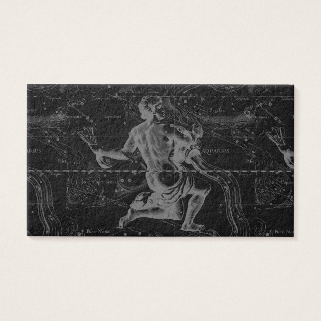 Cartes De Visite Aquarius Zodiac Constellation Hevelius 1690 (Devant)