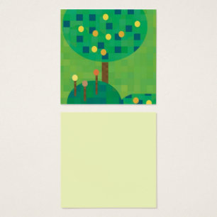 Cartes De Visite Arbre à fruits et jardin fleuri
