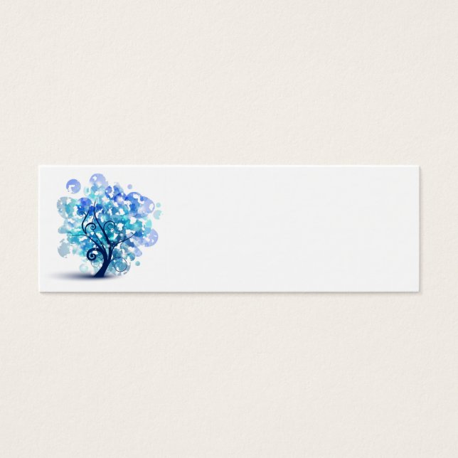 Cartes De Visite Arbre bleu (Devant)