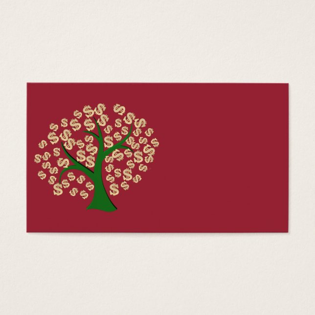 Cartes De Visite Arbre de dollars (Devant)