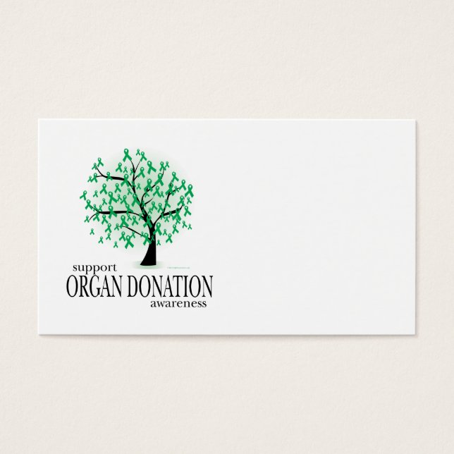 Cartes De Visite Arbre de don d'organes (Devant)