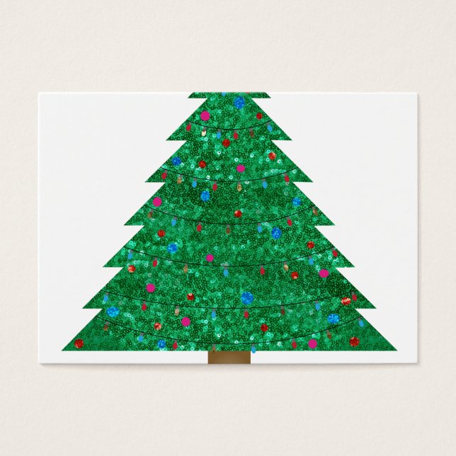 Cartes De Visite arbre de Noël (Devant)