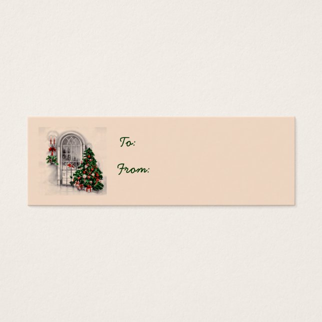 Cartes De Visite Arbre de Noël dans les étiquettes cadeaux de la fe (Devant)
