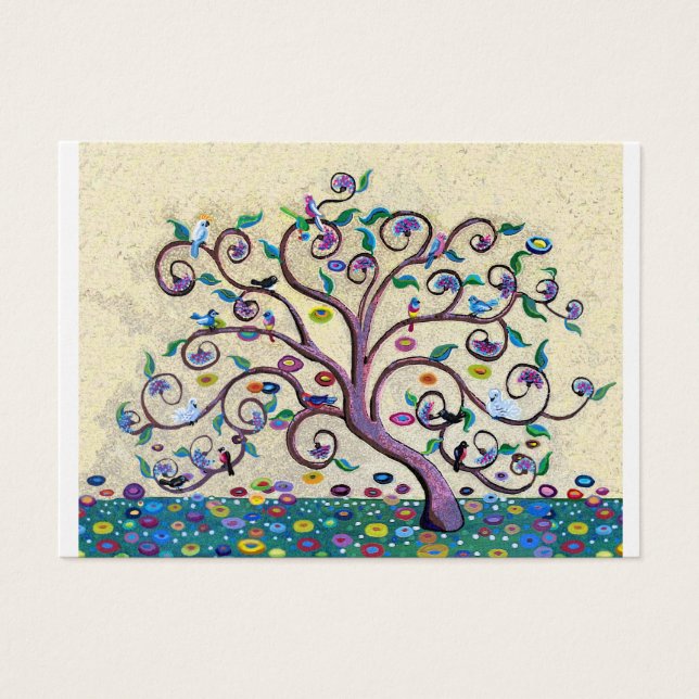 Cartes De Visite Arbre de style Klimt (Devant)