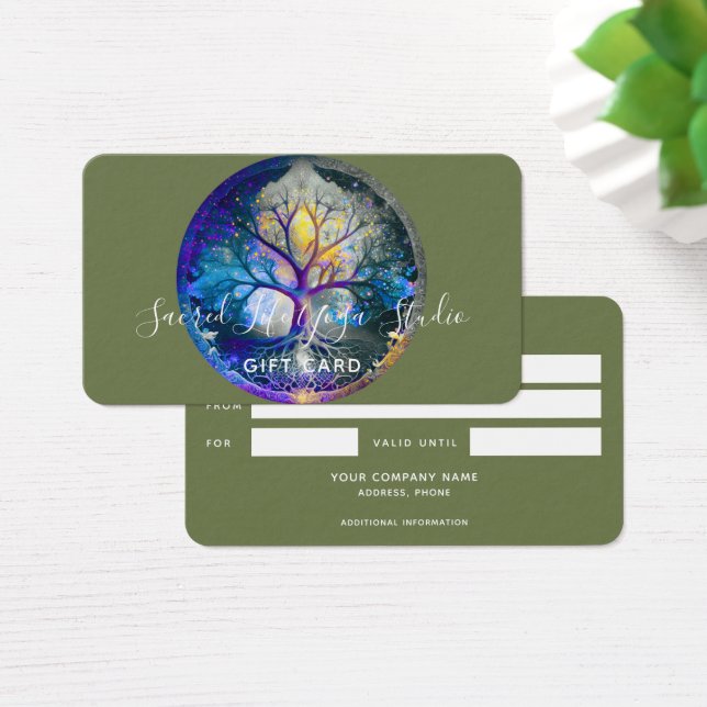 Cartes De Visite Arbre de vie | Céleste (Bureau)