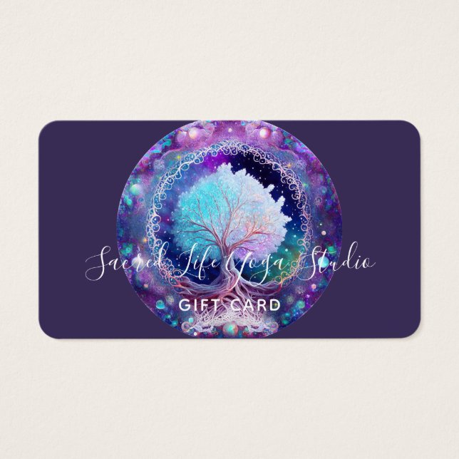 Cartes De Visite Arbre de vie | Nuit étoilée (Devant)