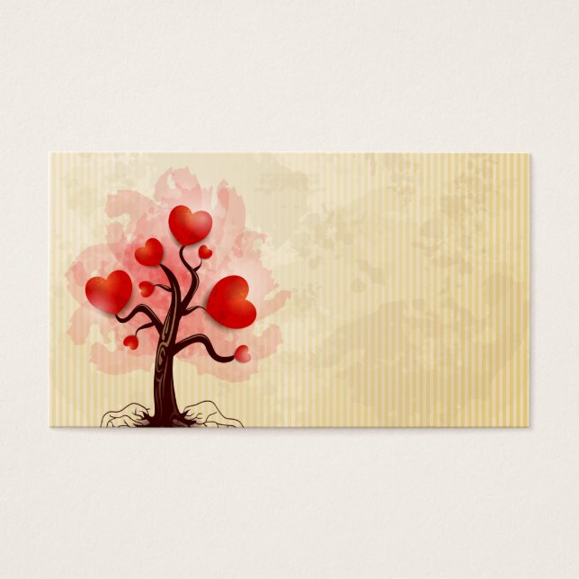 Cartes De Visite Arbre des coeurs (Devant)