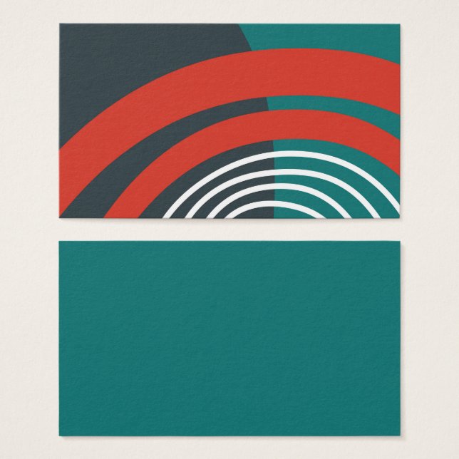 Cartes De Visite Arc-en-ciel, art bleu rouge blanc (Devant & derrière)