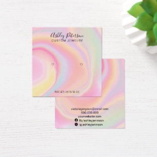 Cartes De Visite arc-en-ciel rose licorne marbre clous boucles d'or