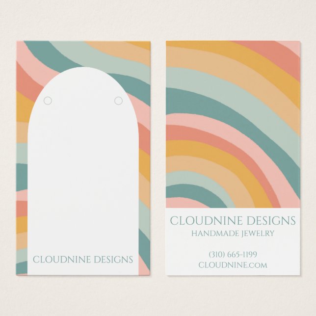 Cartes De Visite Arche Arc en arc-en-ciel Elevage collier bijoux ca (Devant & derrière)