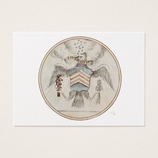 Cartes De Visite Archiver l'esquisse du sceau présidentiel (Devant)