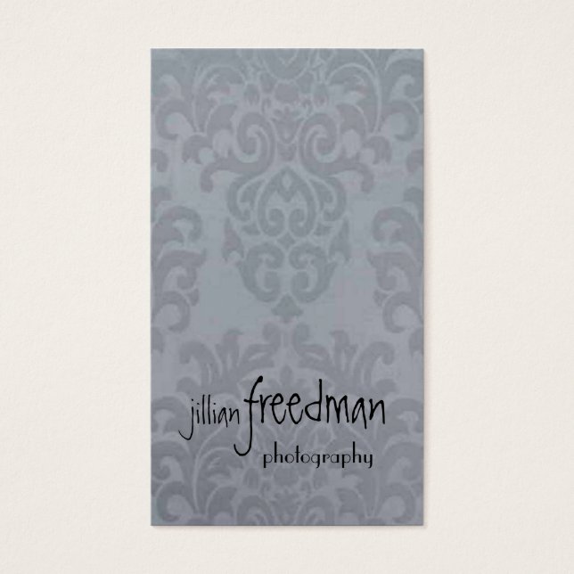 Cartes De Visite Argent Damask (Devant)