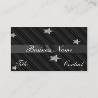 Cartes de visite argentés de bannière étoilée