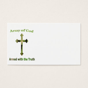 Cartes De Visite Armée des produits de chrétien de Dieu
