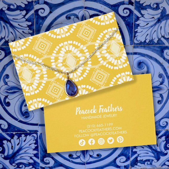 Cartes De Visite Armoire Boho Geometrique Collier à oreille Bijoux (Créateur téléchargé)